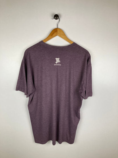 Next Level Printed Purple |Cotton| Crew Neck-Tees-Athletic Corner