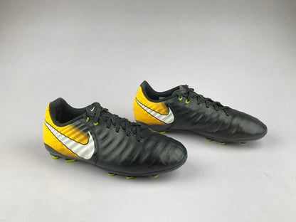 Nike JR Tiempo Ligera IV FG 'Black/Yellow' 897725-008-Footwear-Athletic Corner