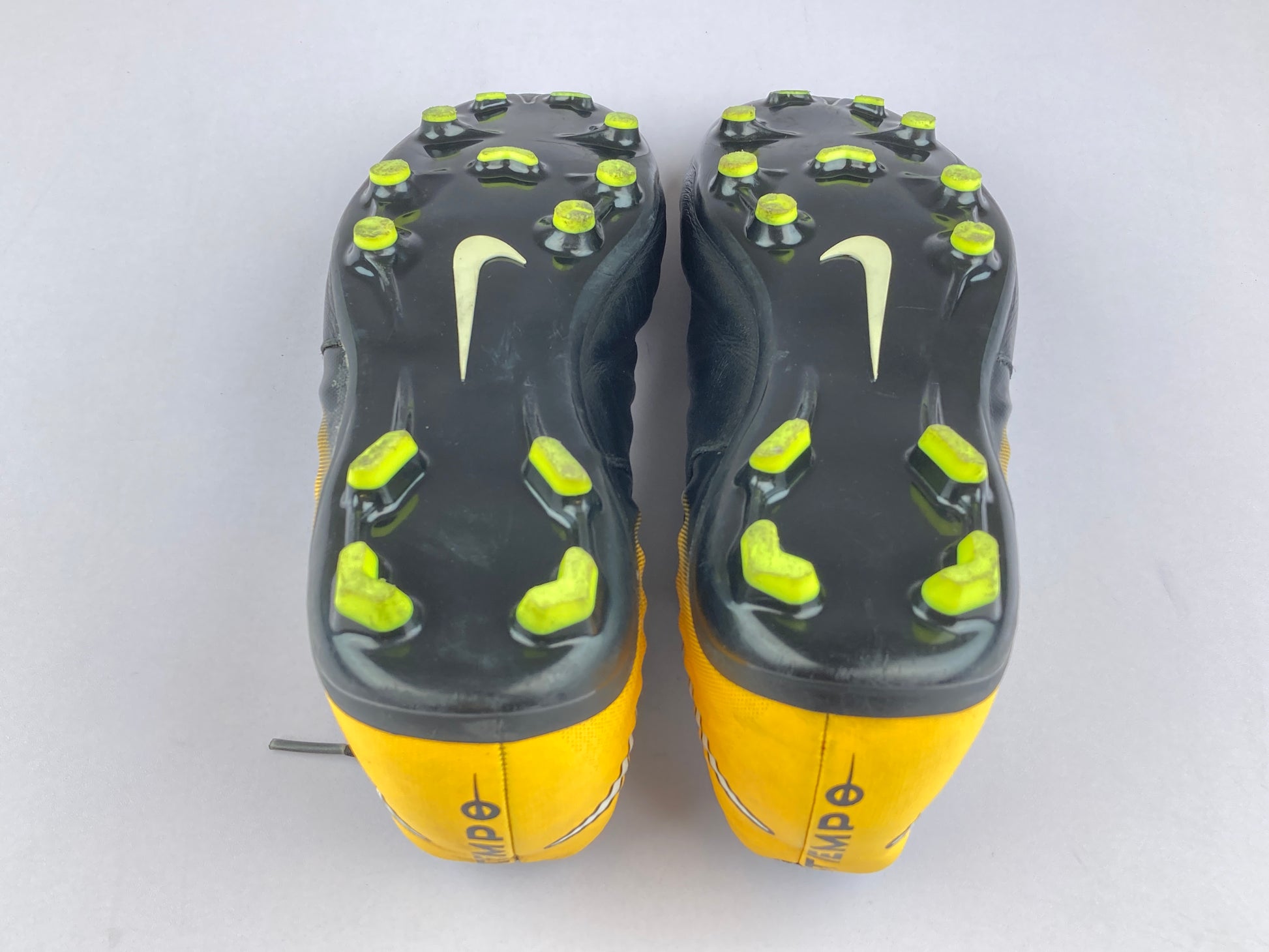 Nike JR Tiempo Ligera IV FG 'Black/Yellow' 897725-008-Footwear-Athletic Corner