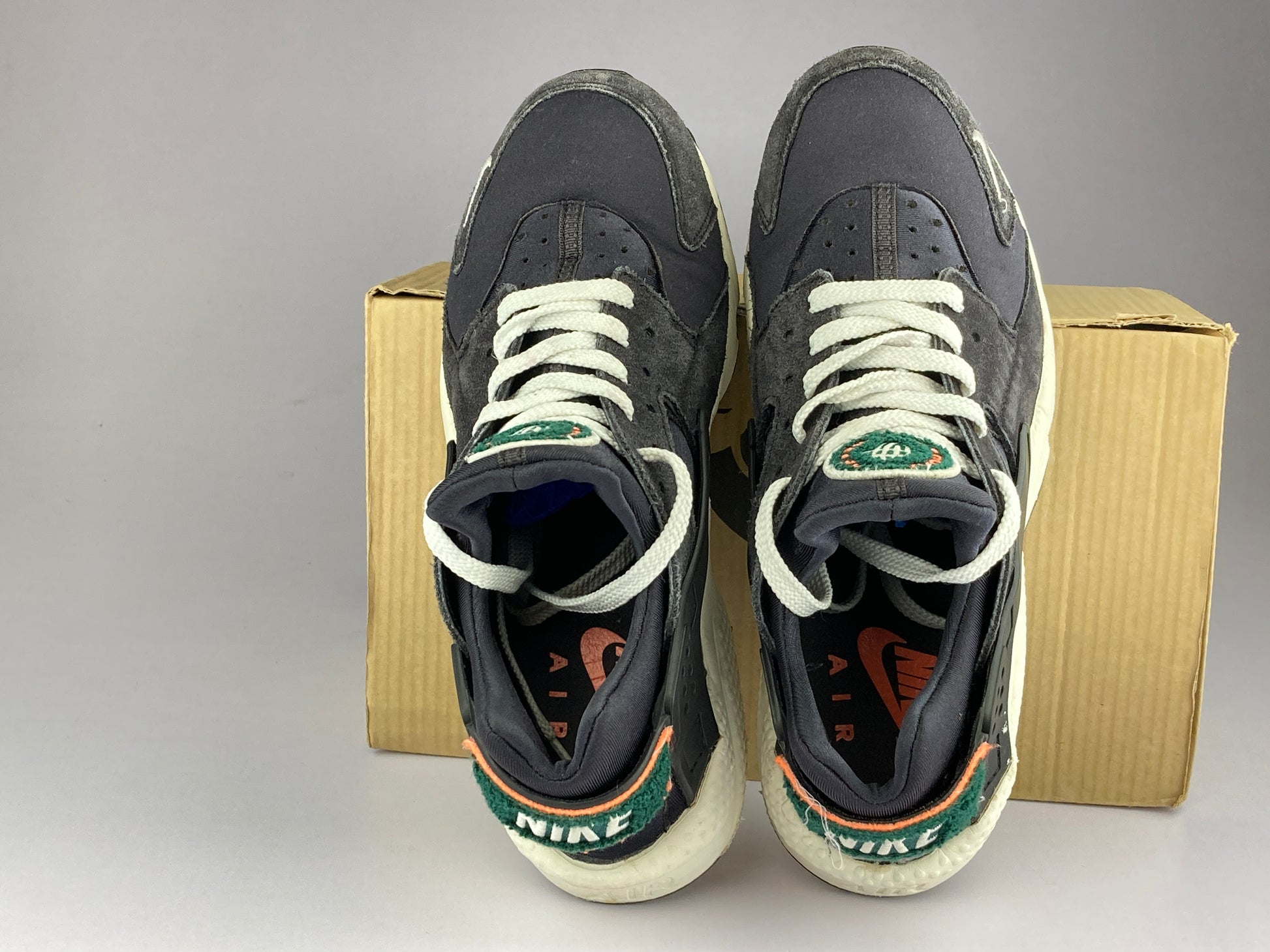 Nike Air Huarache Run 'Oil Grey Rainforest' 704830-015-Running-Athletic Corner
