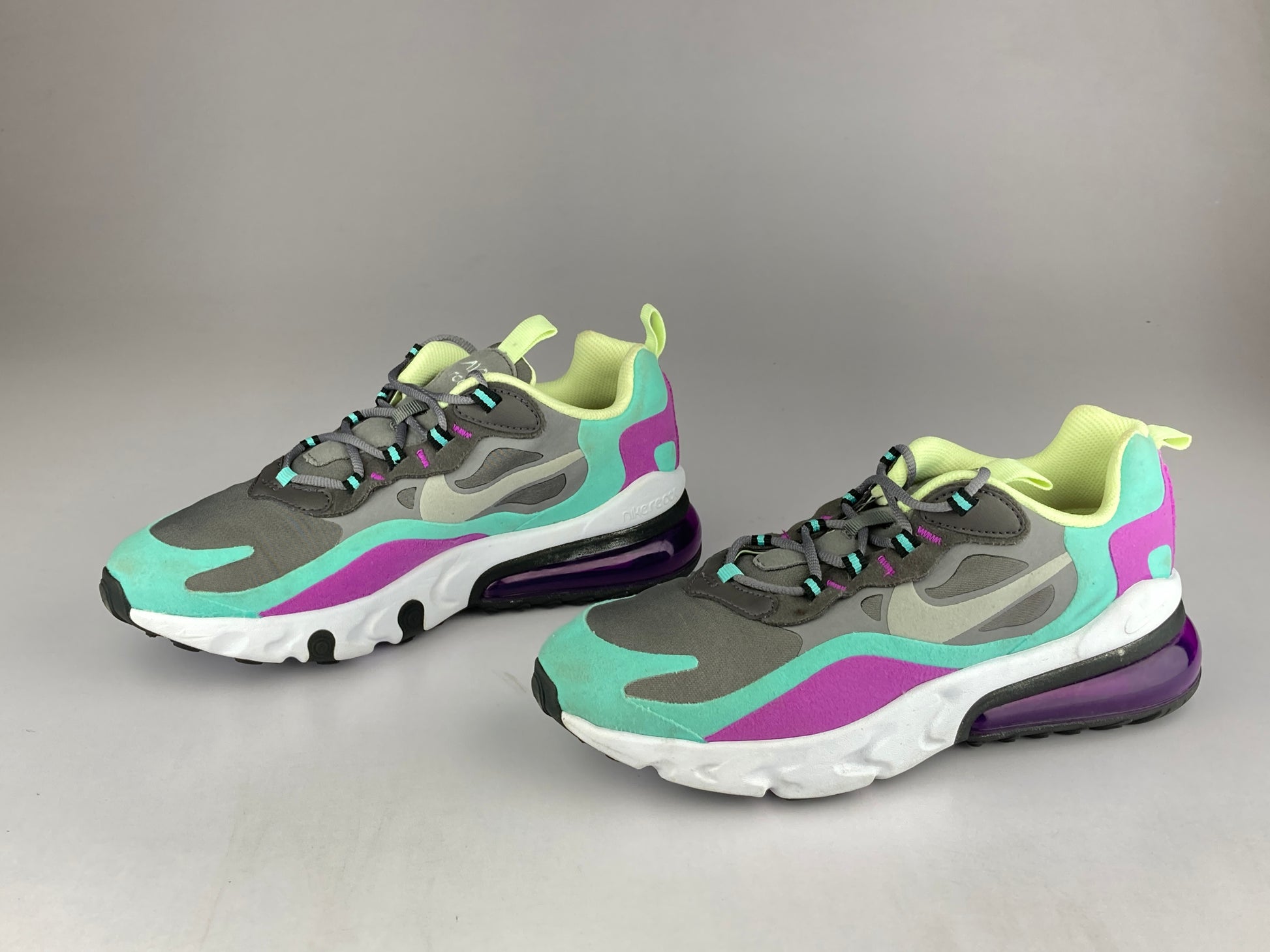 Nike Air Max 270 React 'Gunsmoke Aurora Violet' BQ0103-007-Running-Athletic Corner