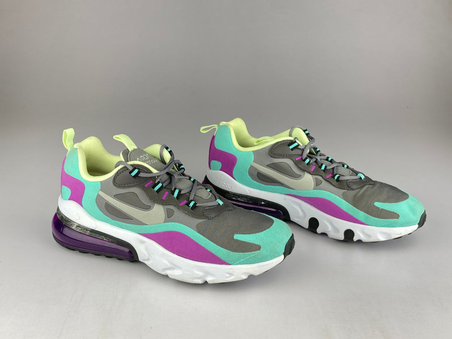 Nike Air Max 270 React 'Gunsmoke Aurora Violet' BQ0103-007-Running-Athletic Corner