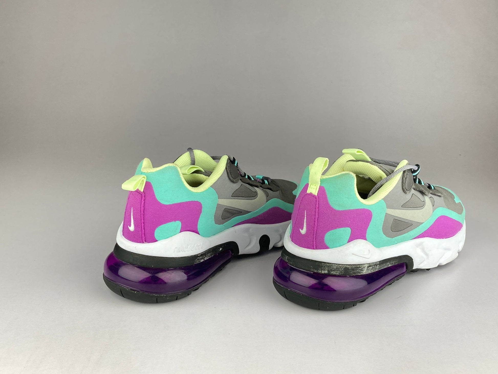 Nike Air Max 270 React 'Gunsmoke Aurora Violet' BQ0103-007-Running-Athletic Corner