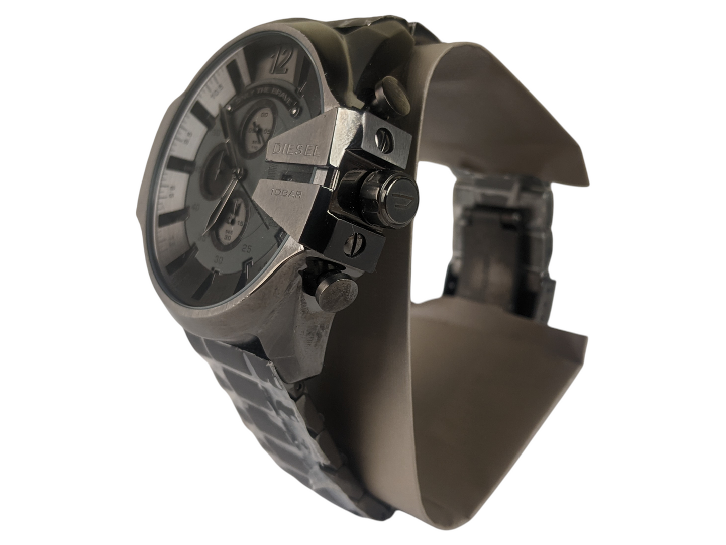 Diesel Black Stainless Steel Grey Dial Quartz Men Watch DZ4282