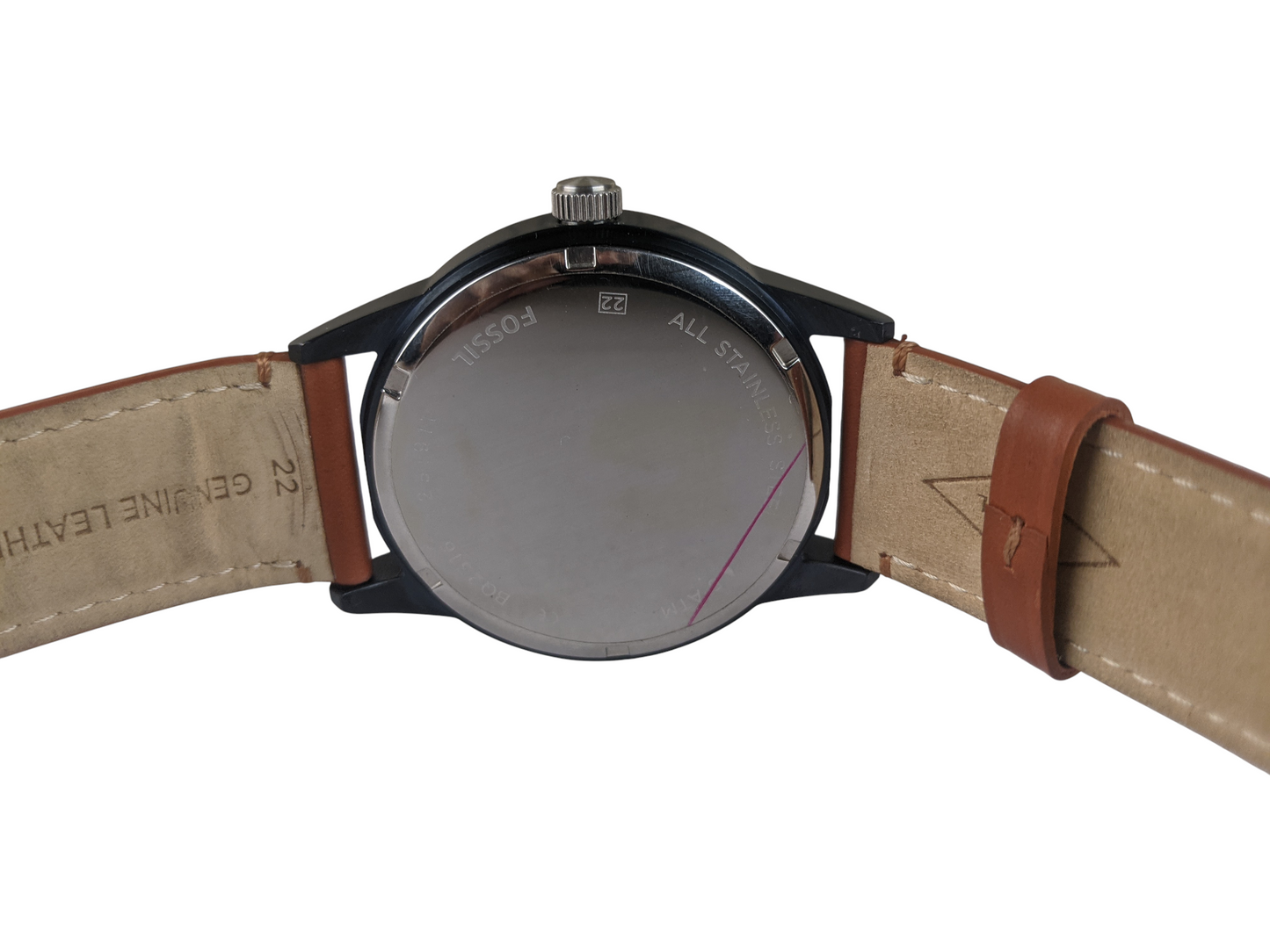 Fossil Flynn Men's Multifunction Watch – Blue Dial with Brown Leather Strap BQ2316