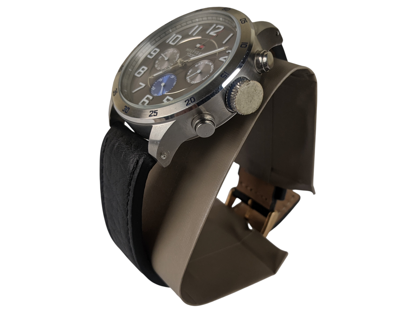 Tommy Hilfiger Cosmo Graph Leather Strap Men's Watch