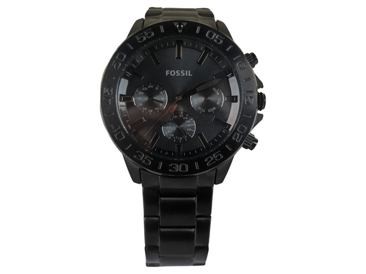 Fossil Bannon Multifunction Black Stainless Steel Men's Watch BQ2587