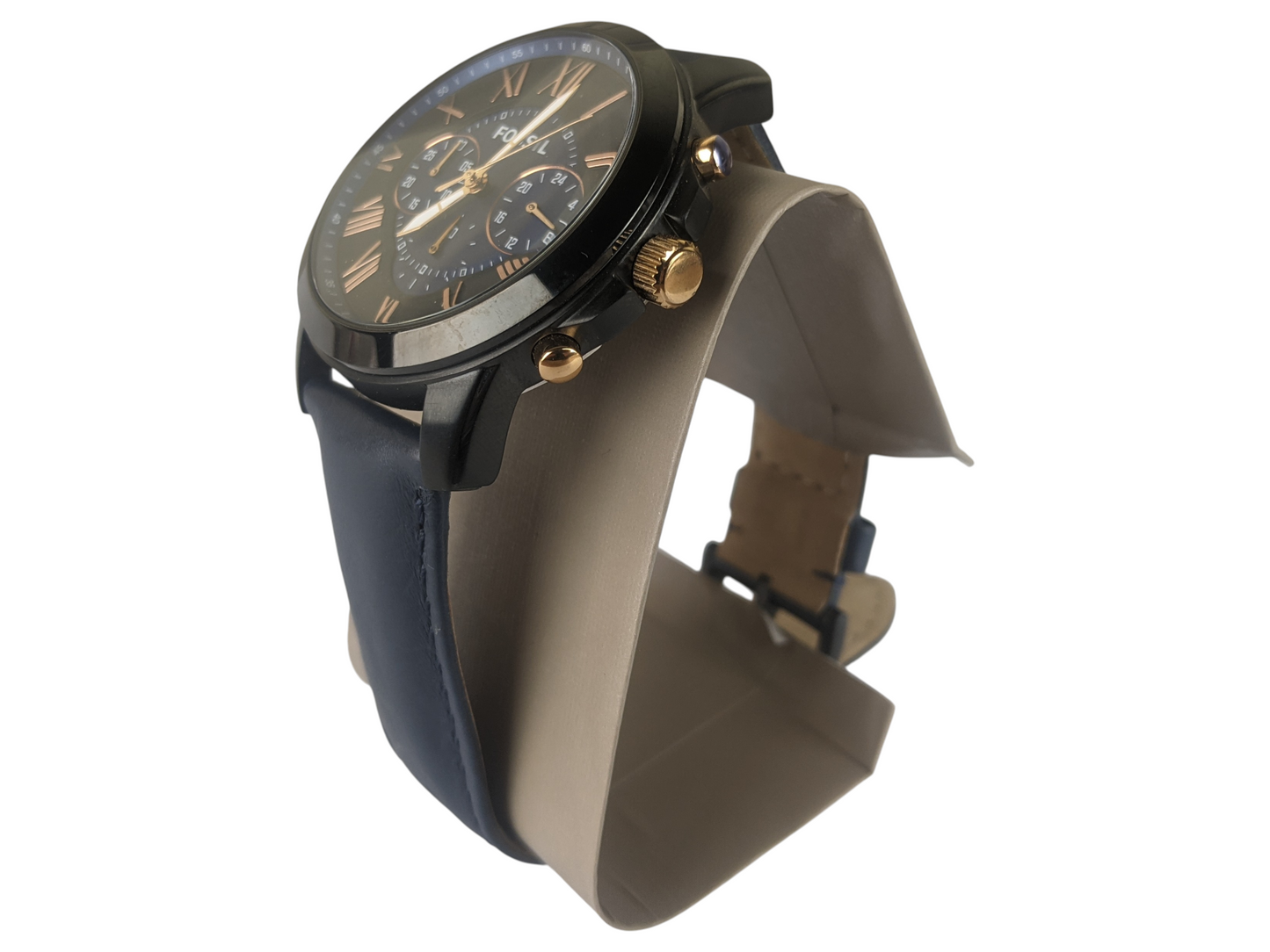 Fossil Grant Chronograph Navy Leather Men's Watch FS5061