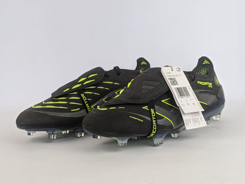 adidas Predator Elite Fold-over Tongue FG Electric Stealth - Core Black/Carbon/Lucid Lemon (Brand New)