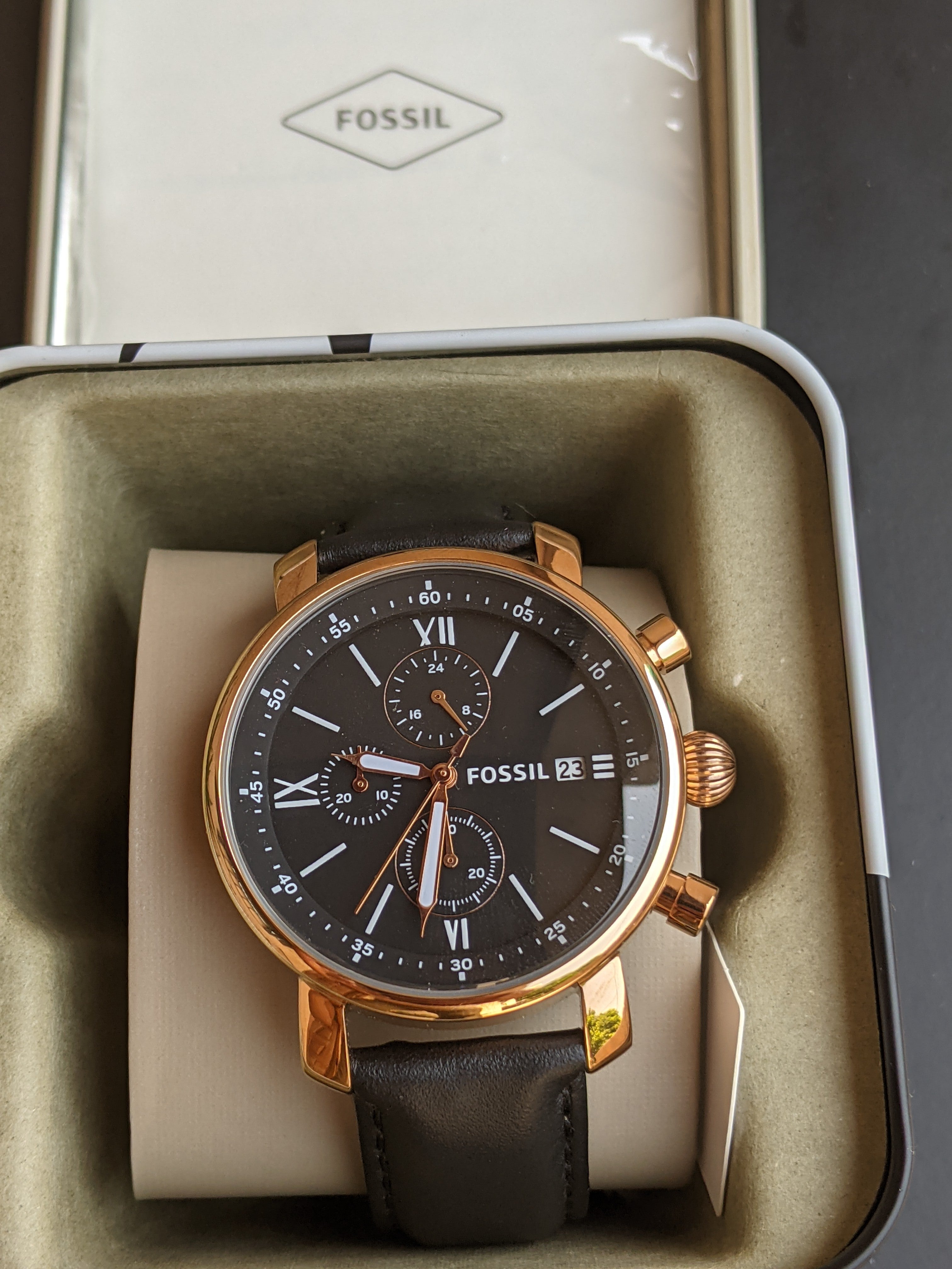 Fossil Chronograph Quartz Black Dial Men's Watch - BQ1008
