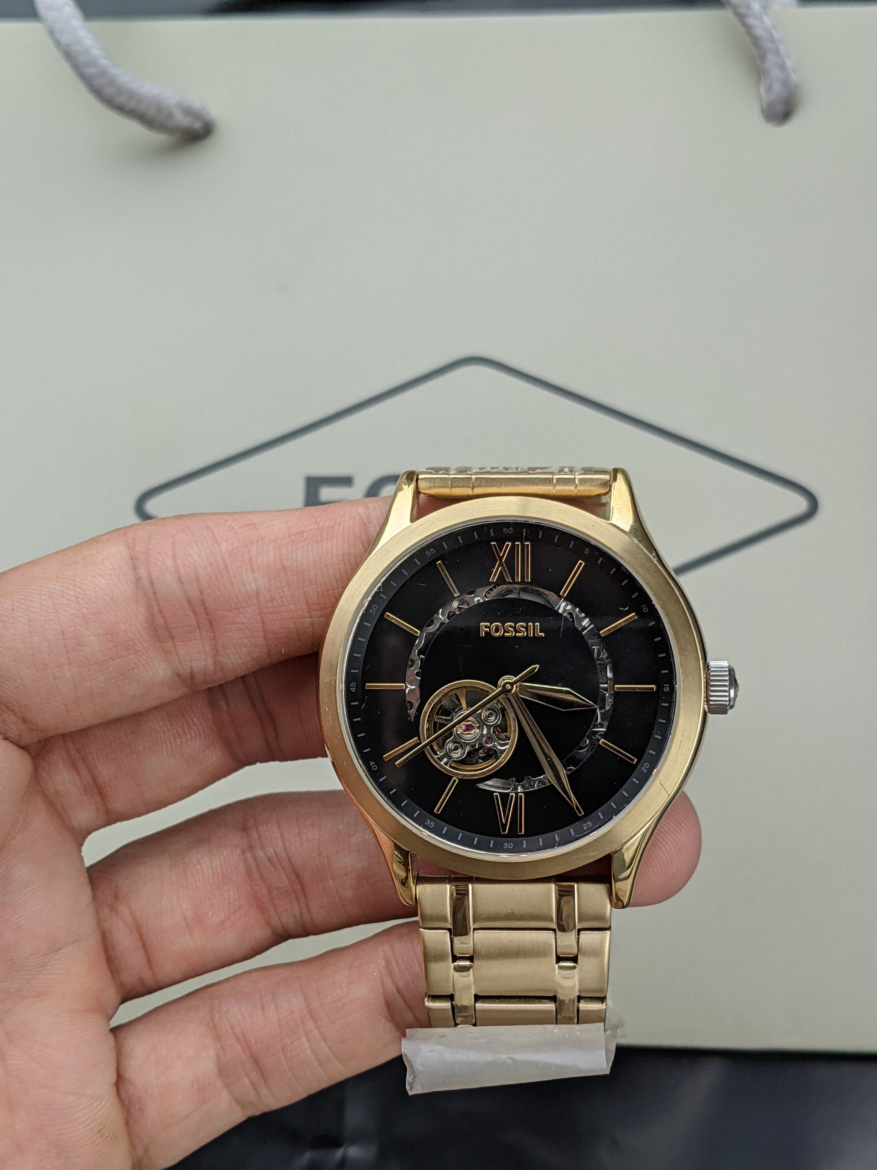 Fossil Men's Fenmore Automatic Gold-Tone Stainless Steel Watch - BQ2649