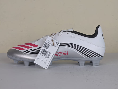 adidas F50 Messi Club FxG Prestig10 - Footwear White/Lucid Red/Silver Metallic (Brand New)