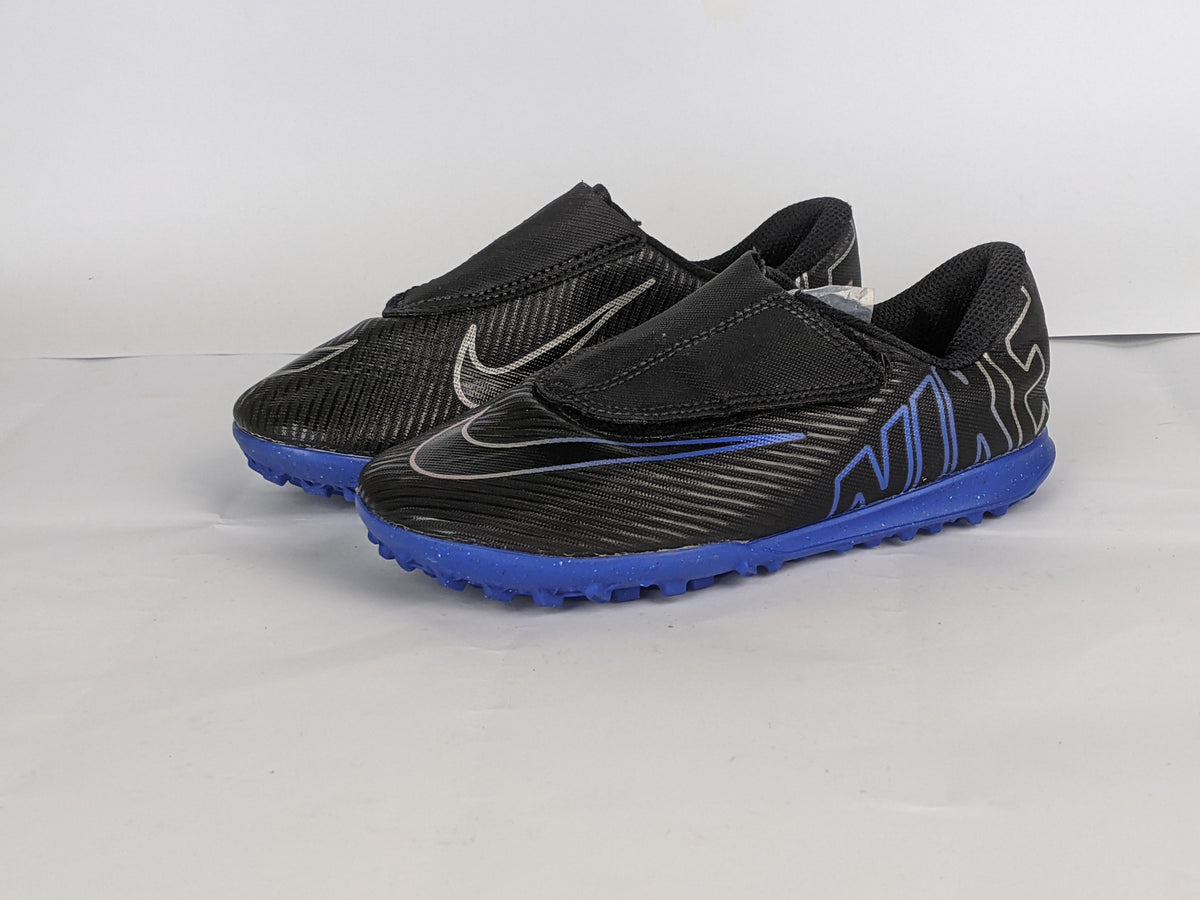 Nike Mercurial Vapor 15 Club Velcro TF Shadow - Black/Chrome/Hyper Royal Kids