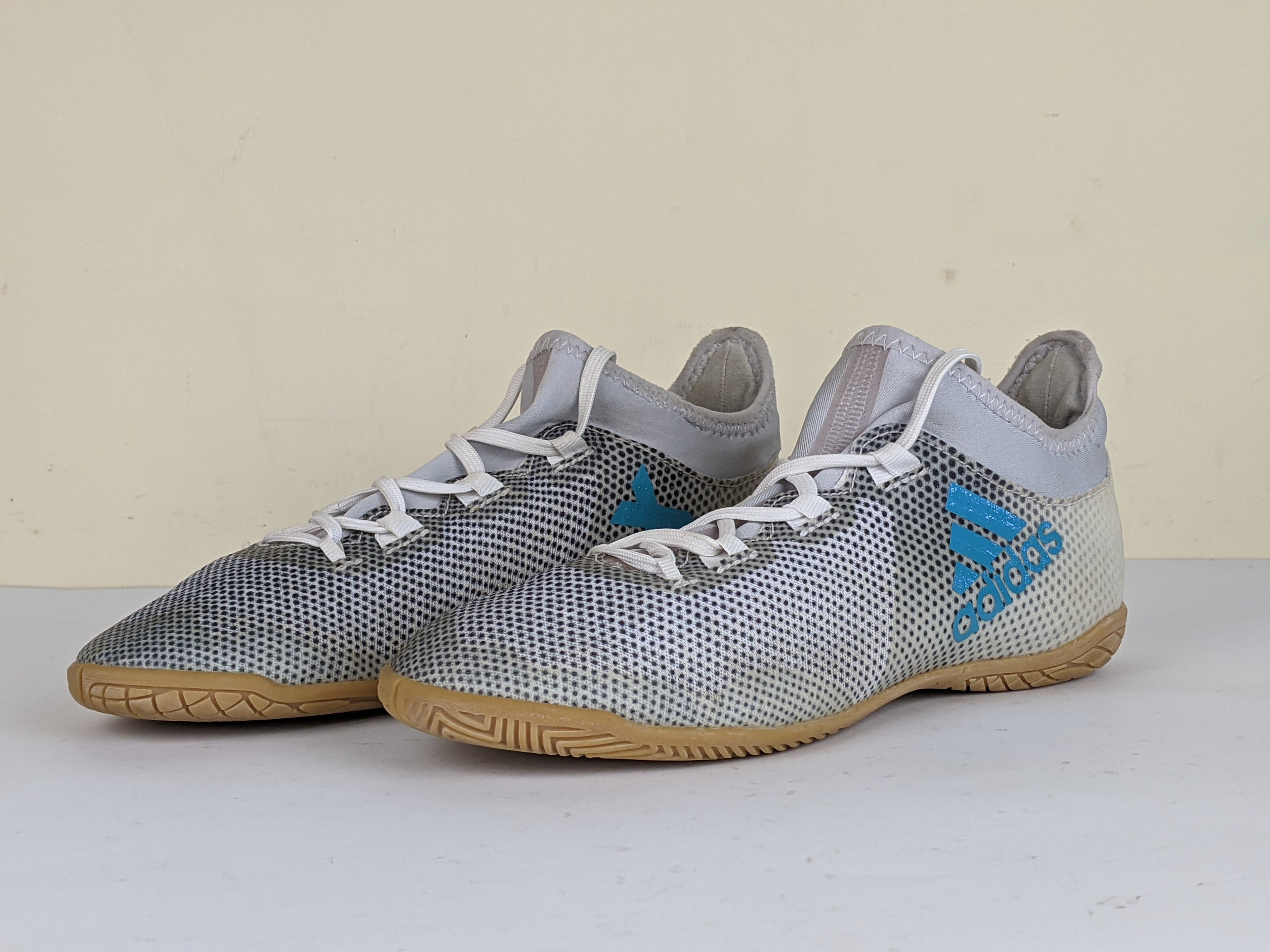 adidas X Tango 17.3 IN Dust Storm - Footwear White/Energy Blue/Core Black Kids