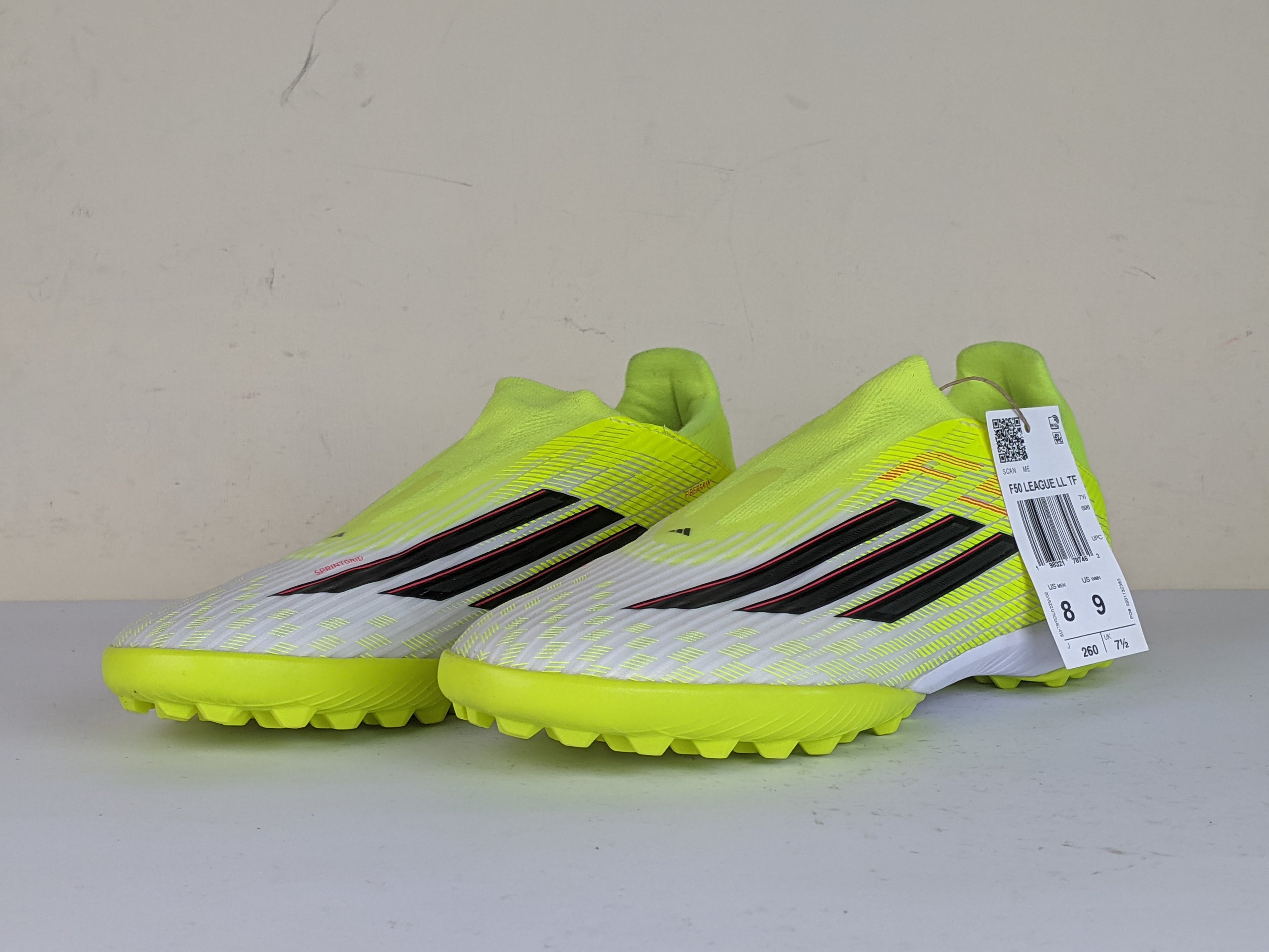 adidas F50 League Laceless TF Born For Goals - Solar Yellow/Core Black/Lucid Red (Brand New)