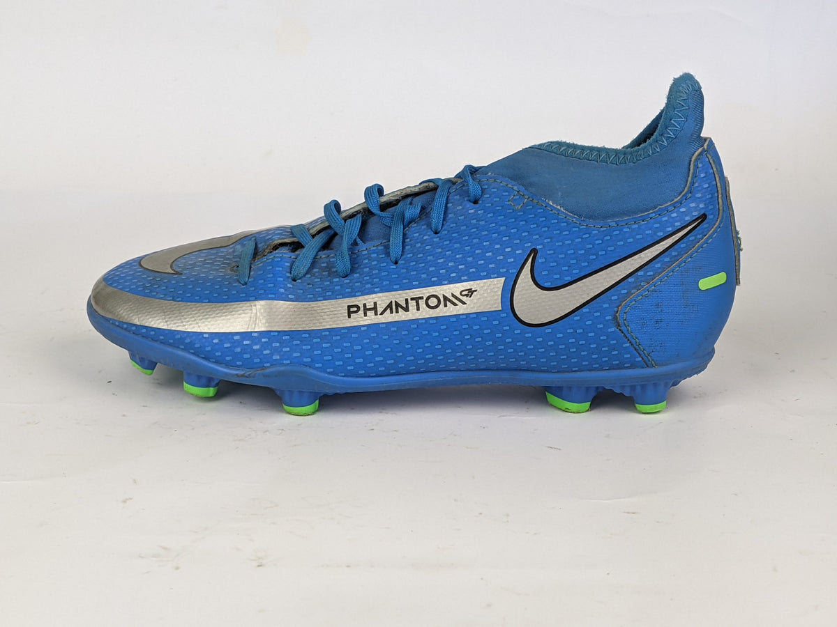 Nike Phantom GT Club DF MG Spectrum - Photo Blue/Metallic Silver/Rage Green Kids
