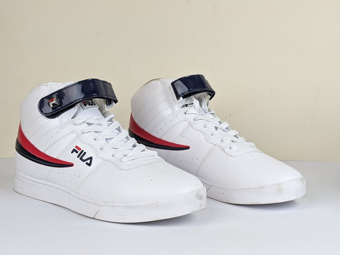 FILA Vulc 13 Patent Flag 'White/Navy/Red