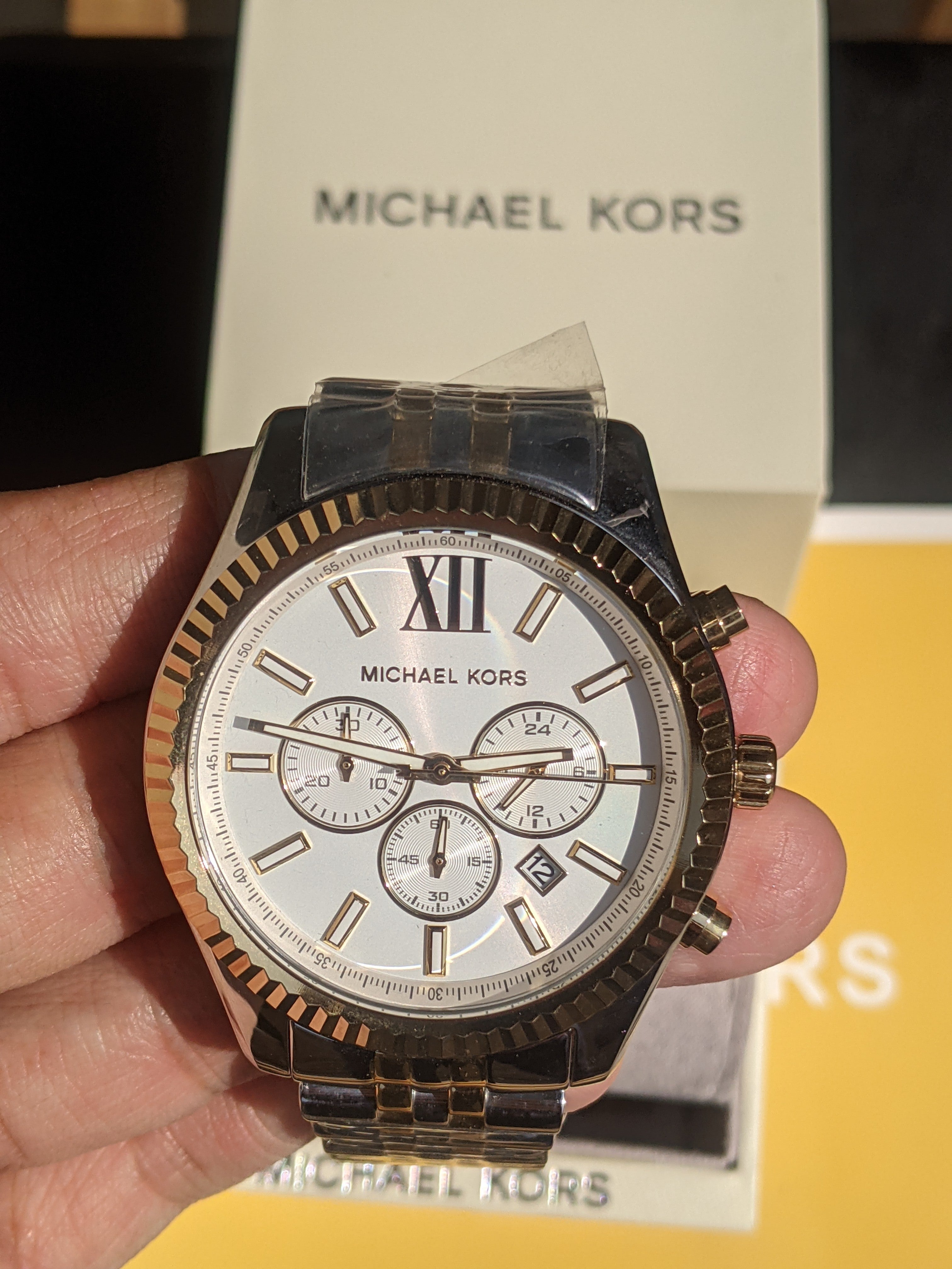 Michael Kors Men's Chronograph Lexington Two-Tone Stainless Steel Watch MK8344