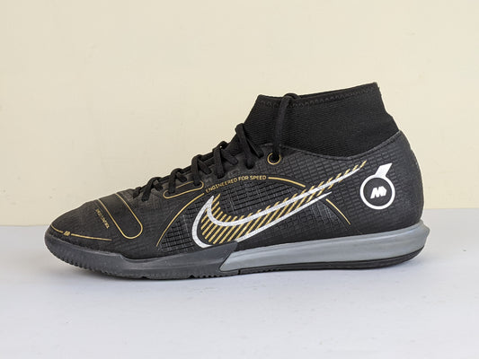 Nike Mercurial Superfly 8 Academy IC Shadow - Black/Metallic Gold/Metallic Silver