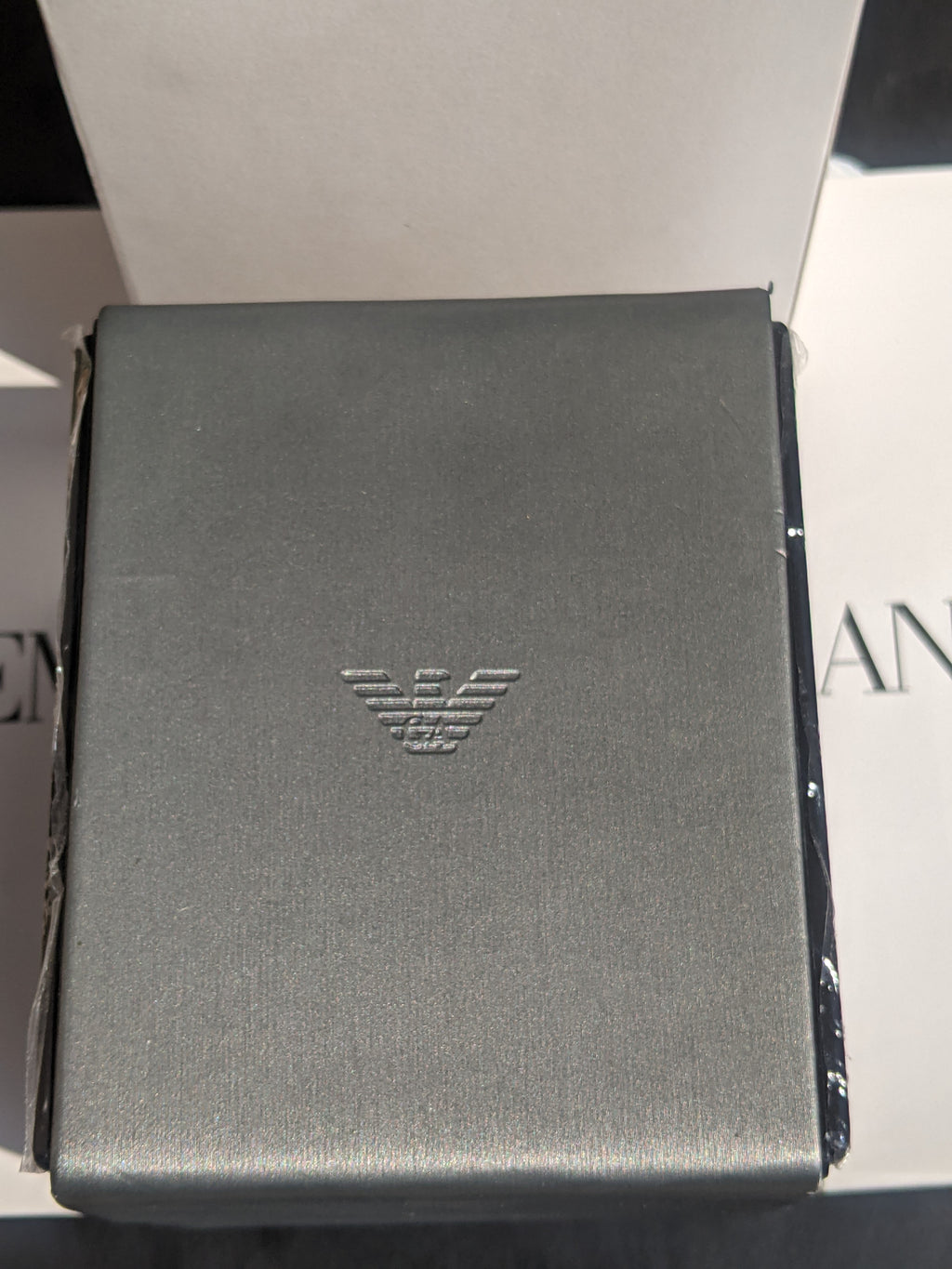 Emporio Armani Luigi Black Dial Silver Steel Strap Watch For Men - AR1894