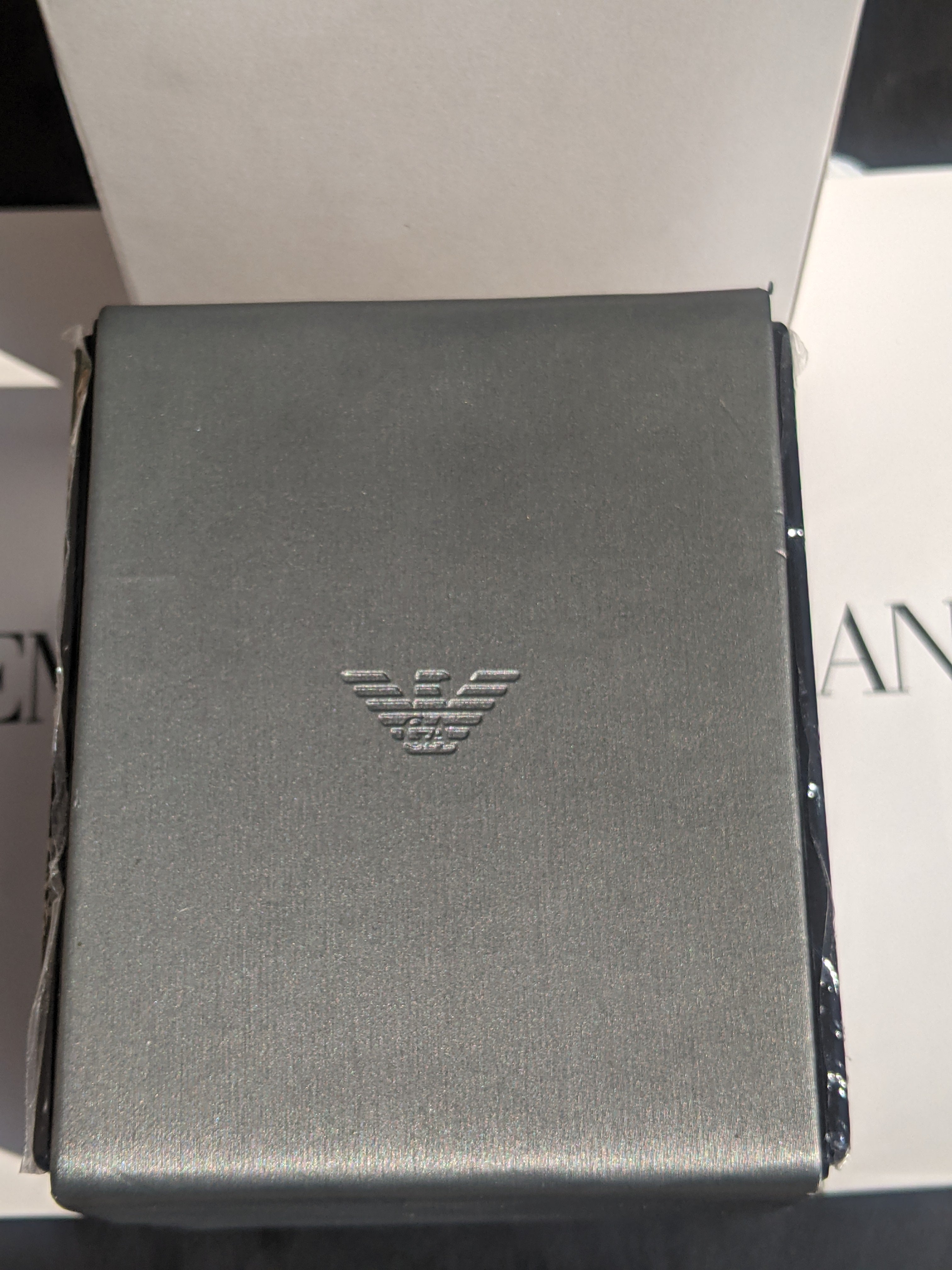 Emporio Armani Luigi Black Dial Silver Steel Strap Watch For Men - AR1894