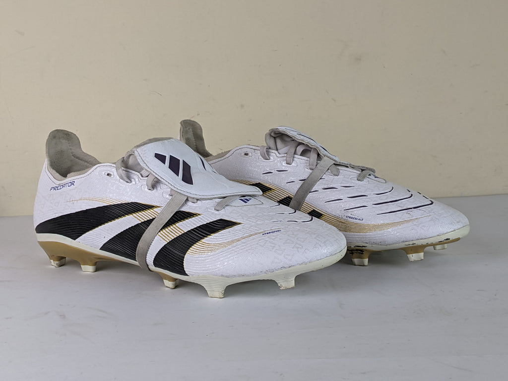 adidas Predator League Fold-over Tongue FG/AG Road to Glory - Footwear White/Core Black/Gold Metallic