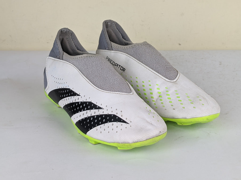 adidas Predator Accuracy .3 Laceless FG Crazyrush - Footwear White/Core Black/Lucid Lemon Kids
