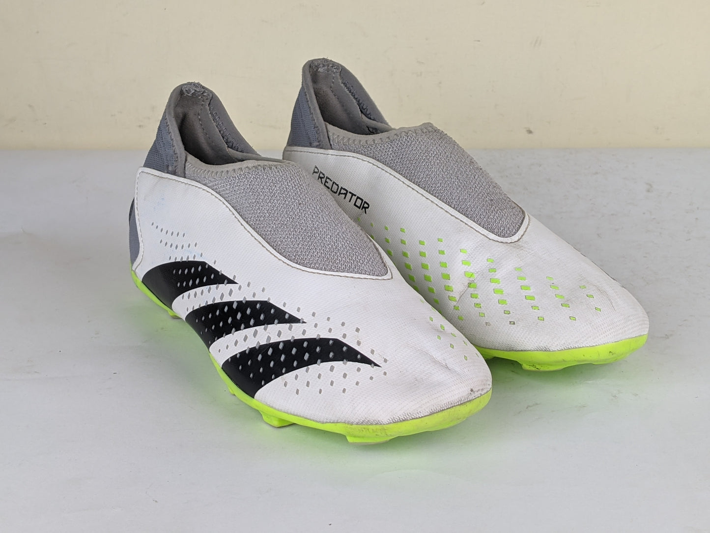 adidas Predator Accuracy .3 Laceless FG Crazyrush - Footwear White/Core Black/Lucid Lemon Kids