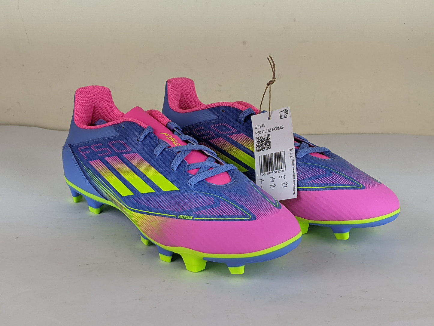 adidas F50 Club FxG Celestial Victory - Blue Fusion/Lucid Lemon/Lucid Pink (Brand New)