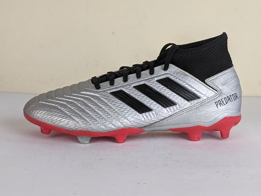 adidas Predator 19.3 FG/AG 302 Redirect - Silver Metallic/Core Black/High Risk Red