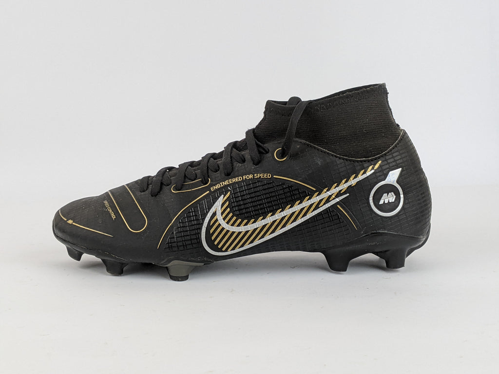 Nike Mercurial Superfly 8 Academy MG Shadow - Black/Metallic Gold/Metallic Silver