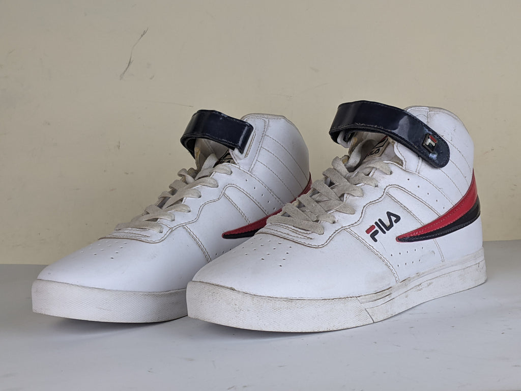 FILA Vulc 13 Patent Flag 'White/Navy/Red