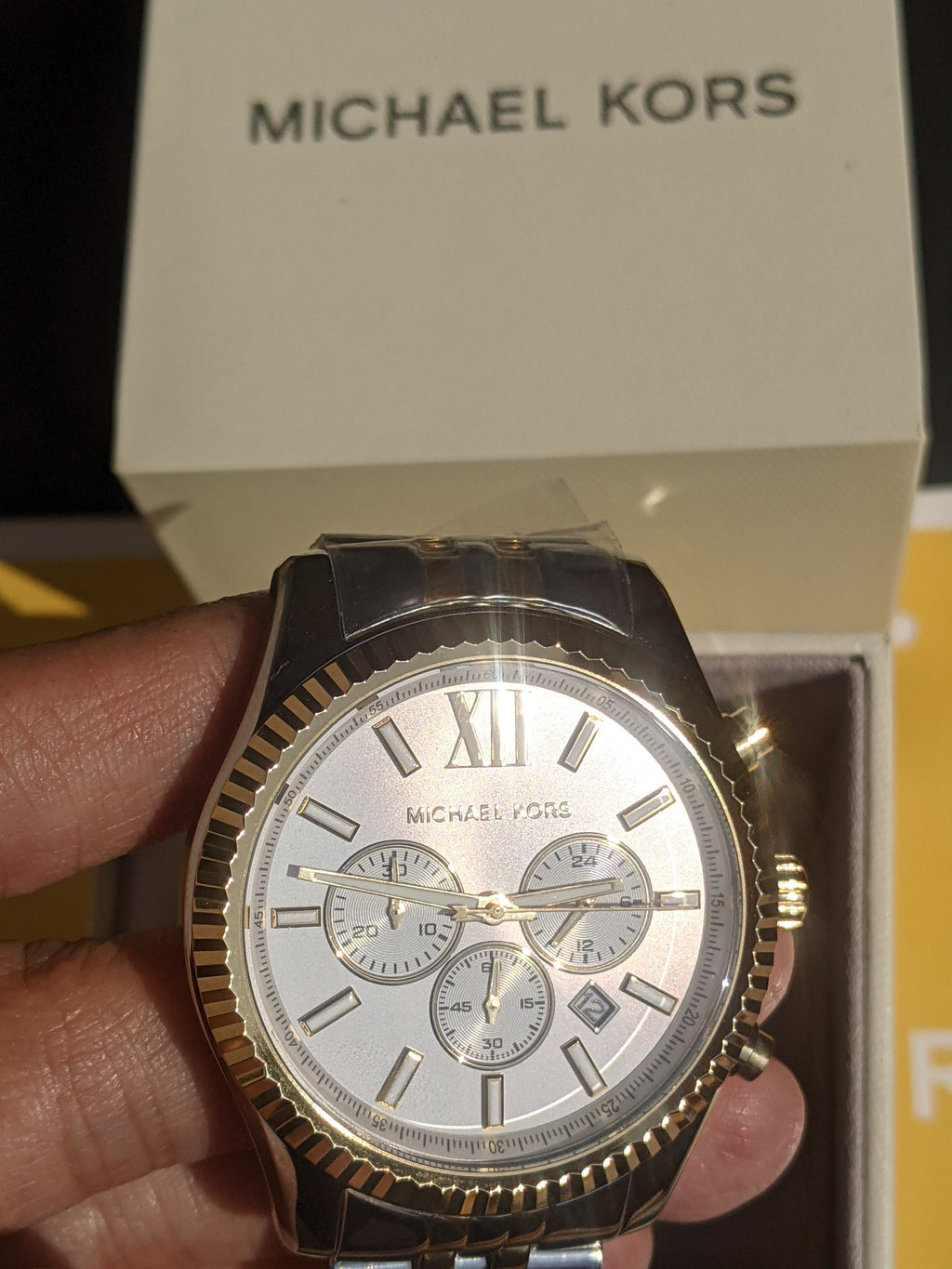 Michael Kors Men's Chronograph Lexington Two-Tone Stainless Steel Watch MK8344