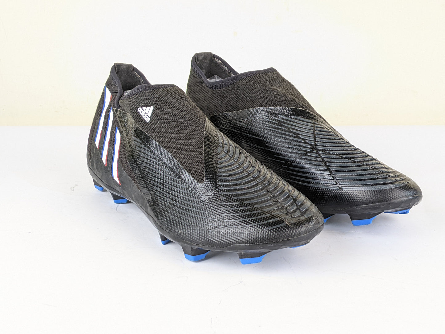 adidas Predator Edge .3 Laceless FG Shadowportal - Core Black/Footwear White/Vivid Red