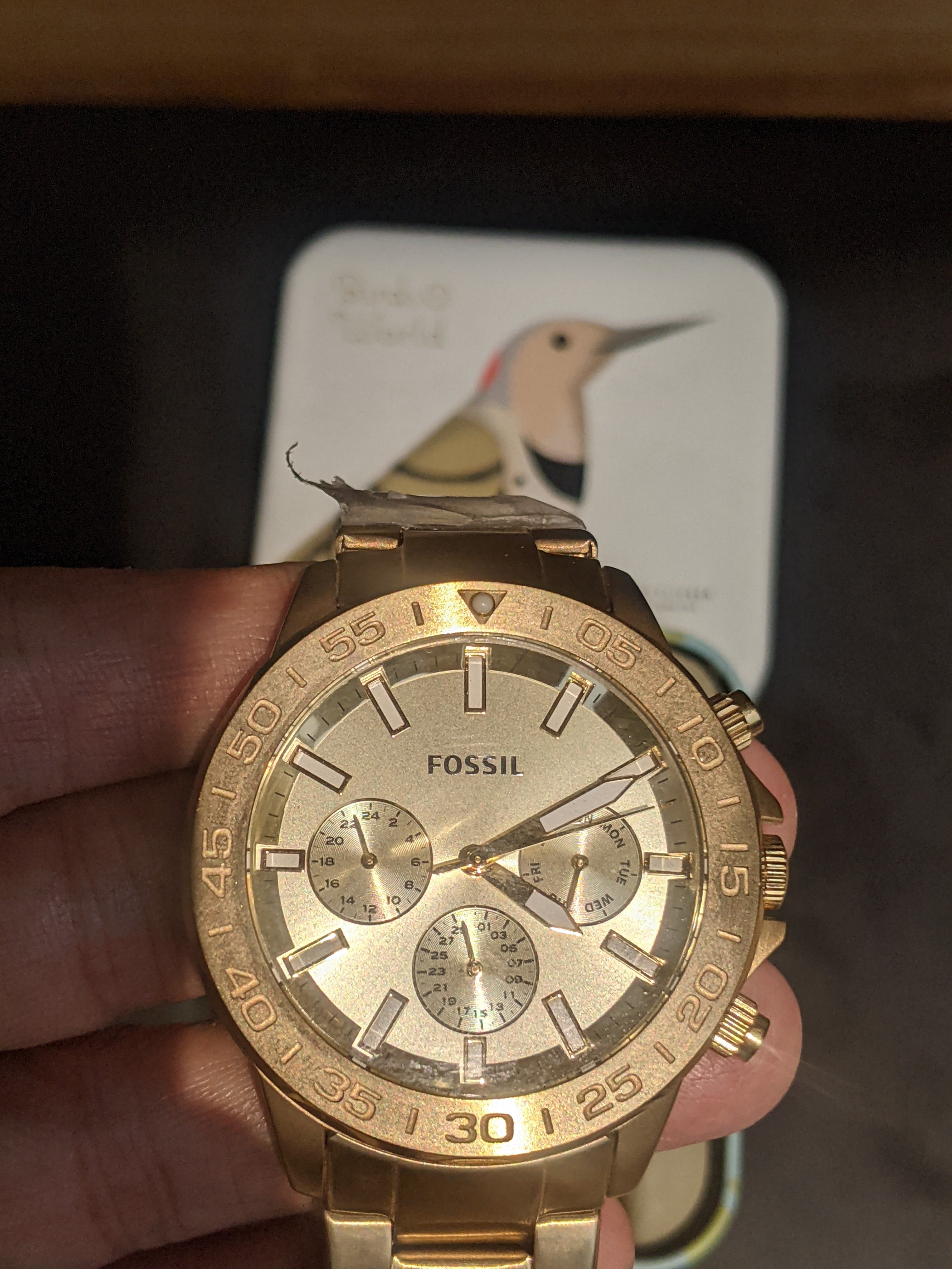 Fossil BQ2588 Bannon Men’s Gold Stainless Steel Analog Watch