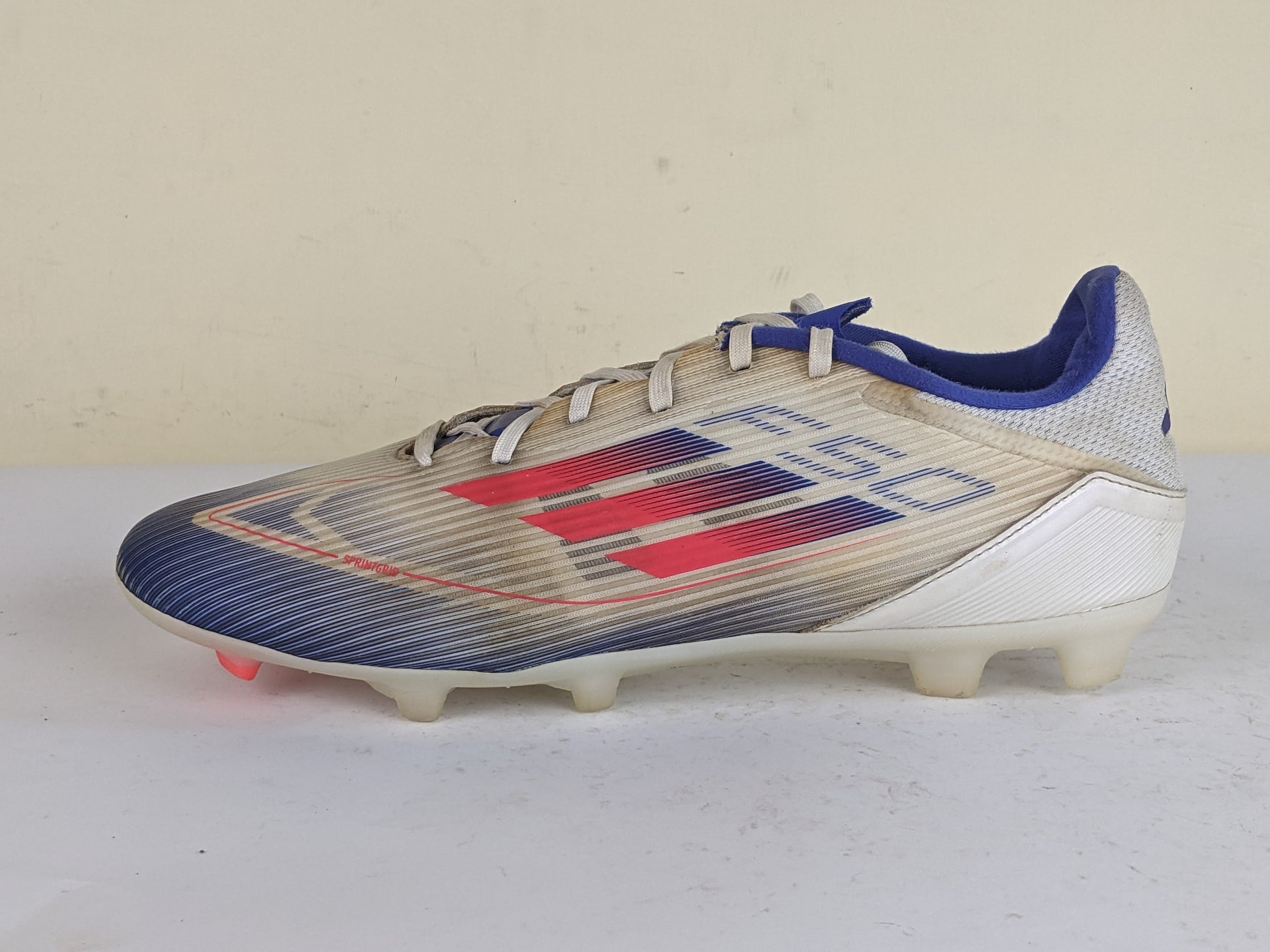 adidas F50 League FG/AG Advancement - Footwear White/Solar Red/Lucid Blue