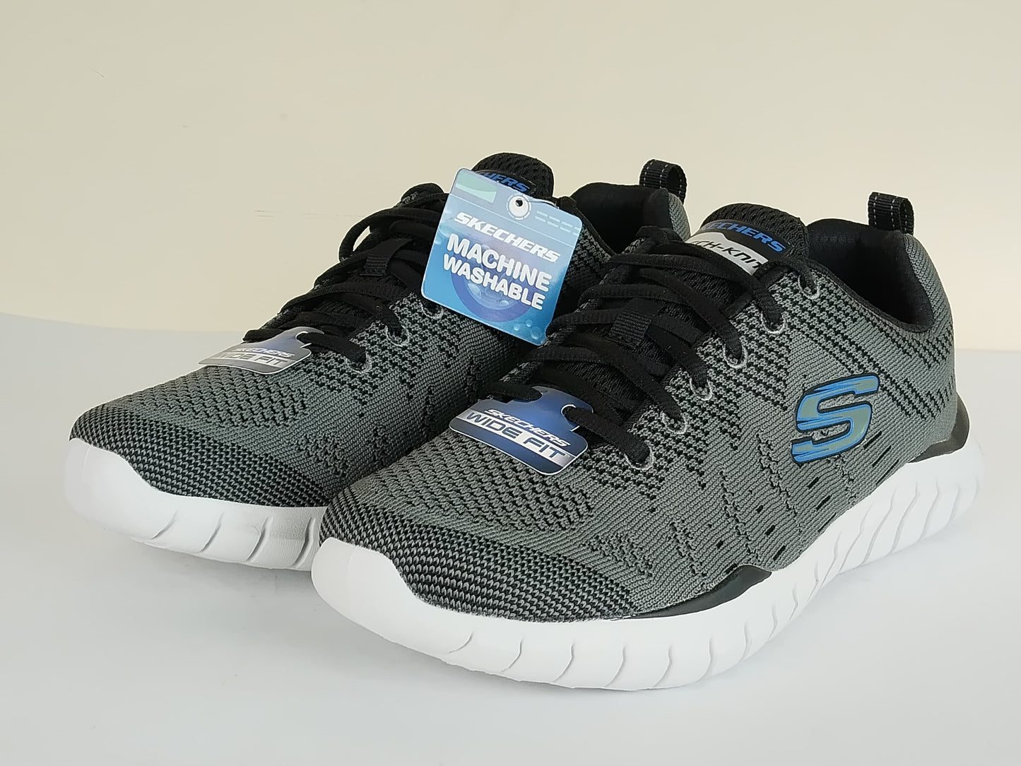 Skechers Overhaul Debbier Wide Walking Shoe 'Charcoal Black' (Brand New)