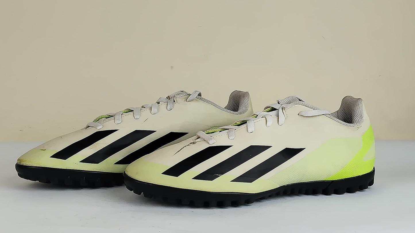 adidas X Crazyfast .4 TF Crazyrush - Footwear White/Core Black/Lucid Lemon