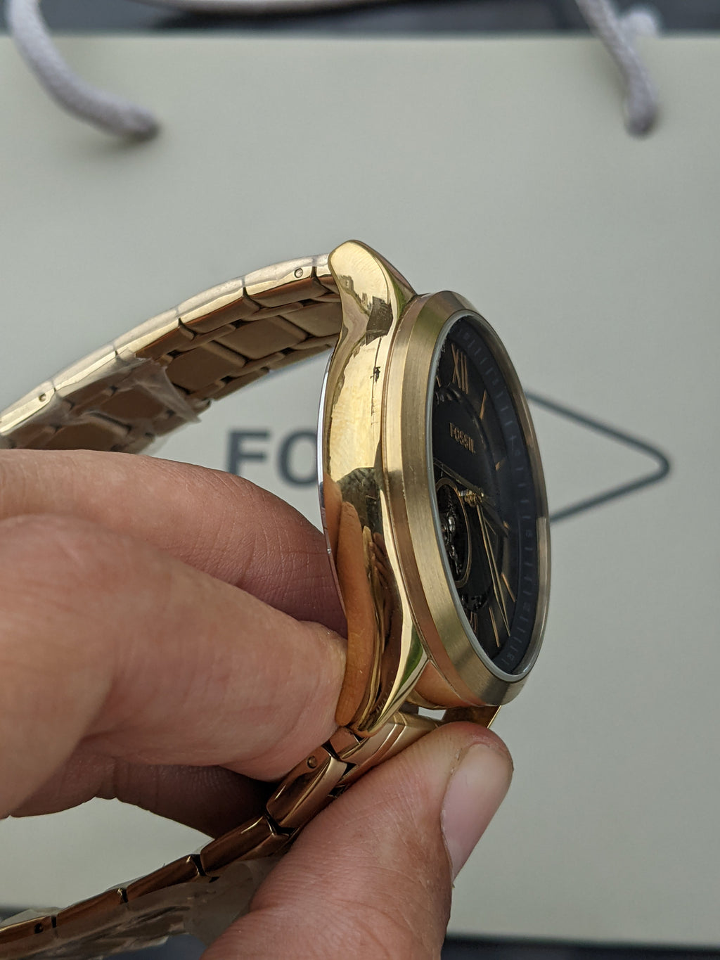 Fossil Men's Fenmore Automatic Gold-Tone Stainless Steel Watch - BQ2649