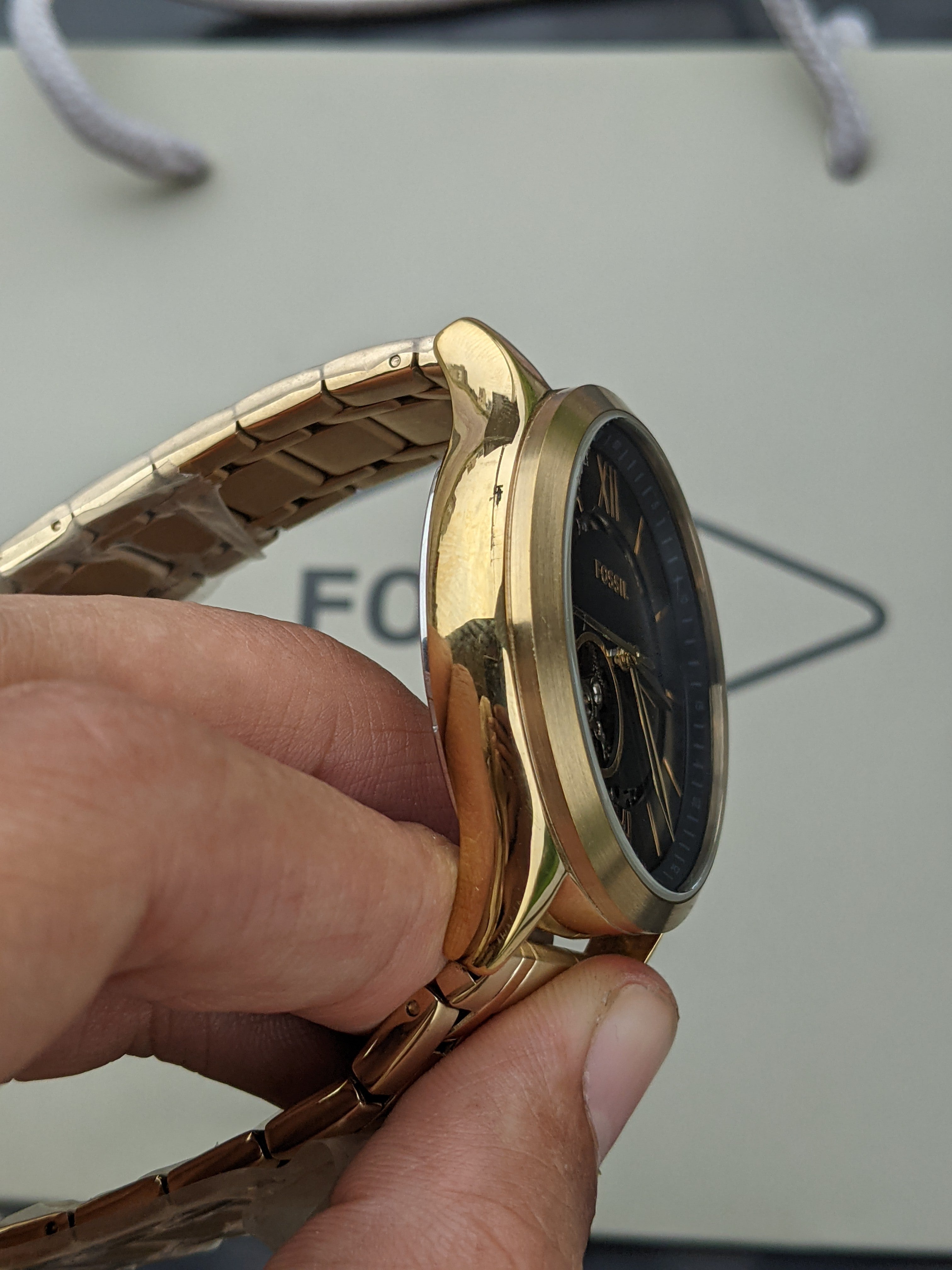 Fossil Men's Fenmore Automatic Gold-Tone Stainless Steel Watch - BQ2649