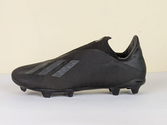 adidas X 19.3 FG/AG Laceless Dark Motion - Core Black/Silver Metallic