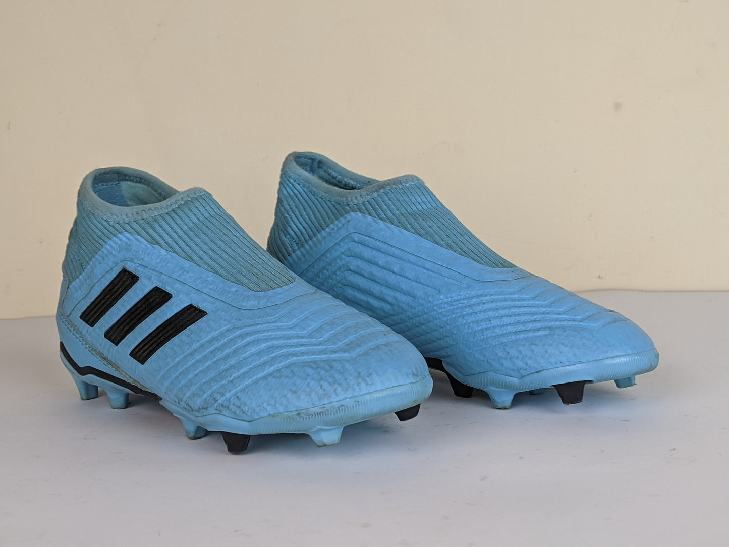 adidas Predator 19.3 FG/AG Laceless Hard Wired - Bright Cyan/Core Black Kids