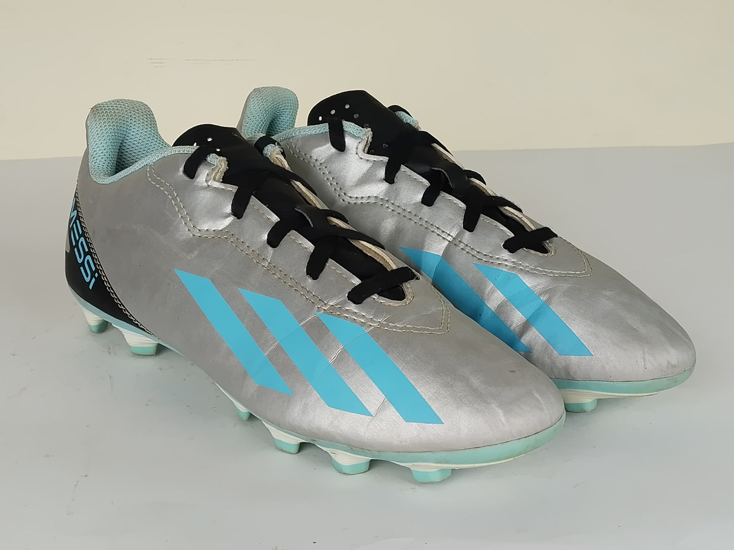 adidas X Crazyfast Messi .4 FxG Infinito - Silver Metallic/Bliss Blue/Core Black Kids