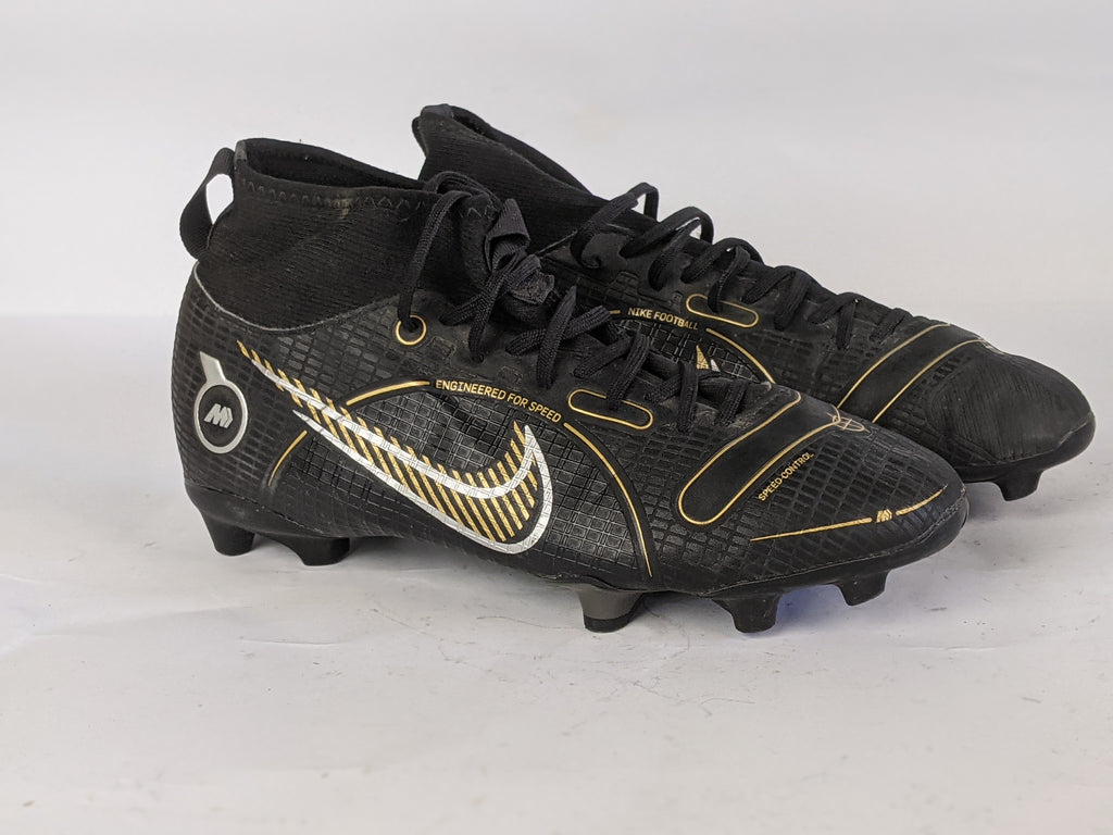 Nike Mercurial Superfly 8 Academy MG Shadow - Black/Metallic Gold/Metallic Silver Kids