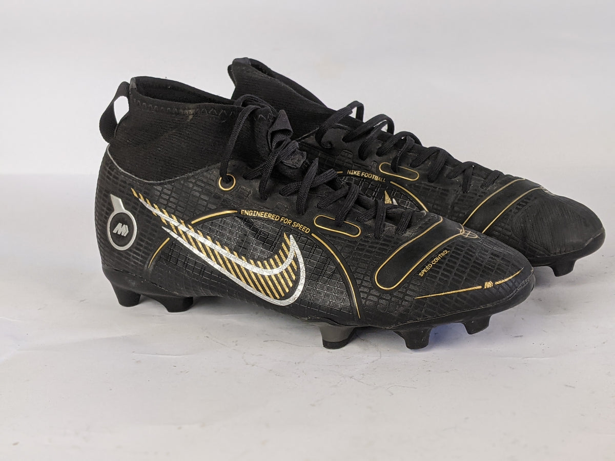 Nike Mercurial Superfly 8 Academy MG Shadow - Black/Metallic Gold/Metallic Silver Kids