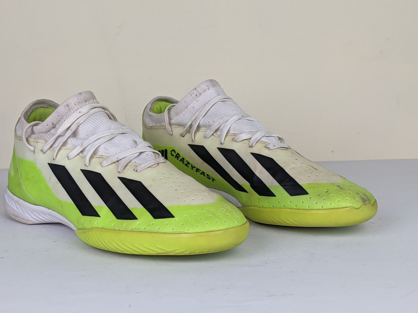 adidas X Crazyfast .3 IN Crazyrush - Footwear White/Core Black/Lucid Lemon