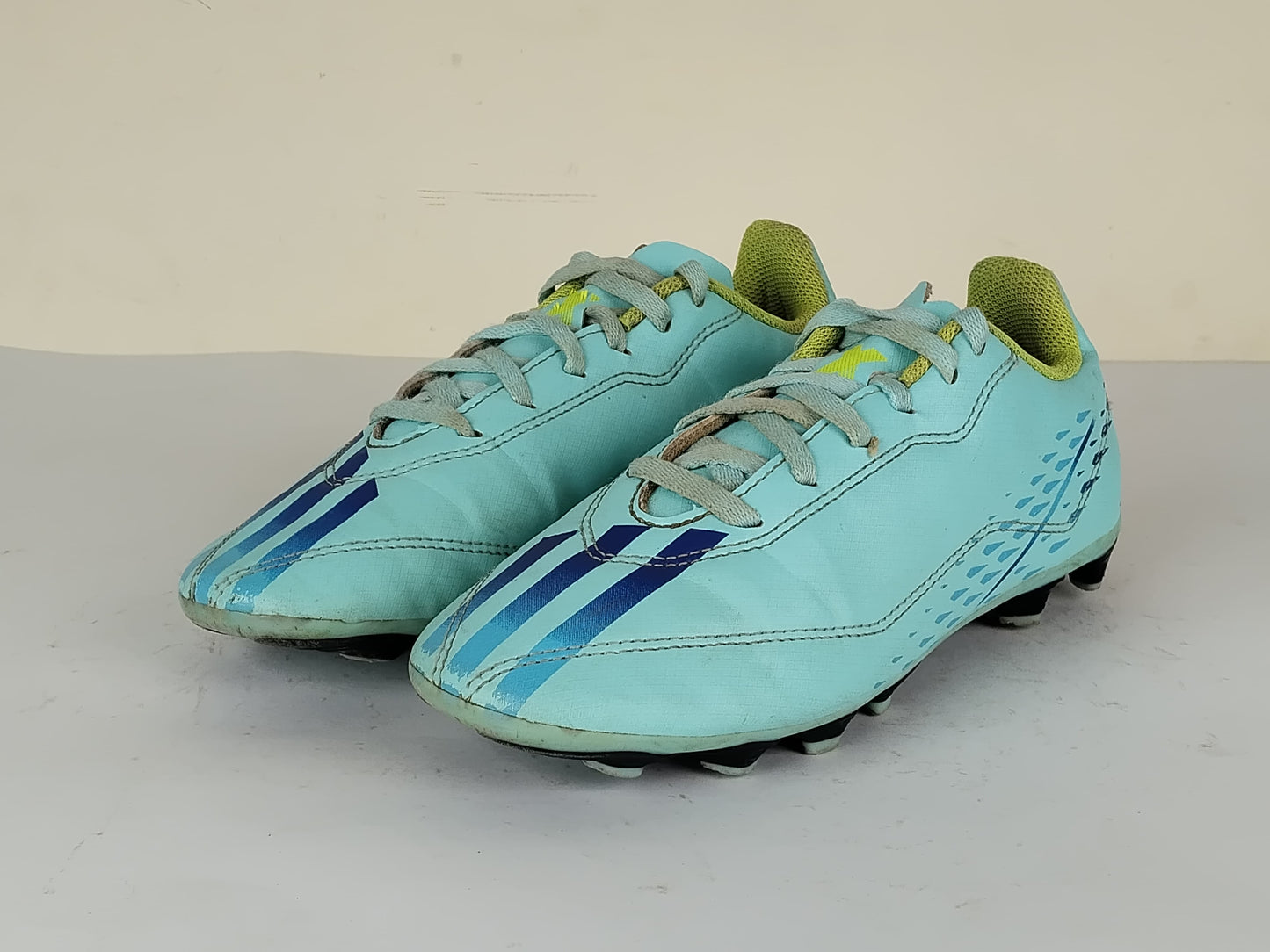 adidas X Speedportal .4 FxG Al Rihla - Clear Aqua/Power Blue/Solar Yellow Kids