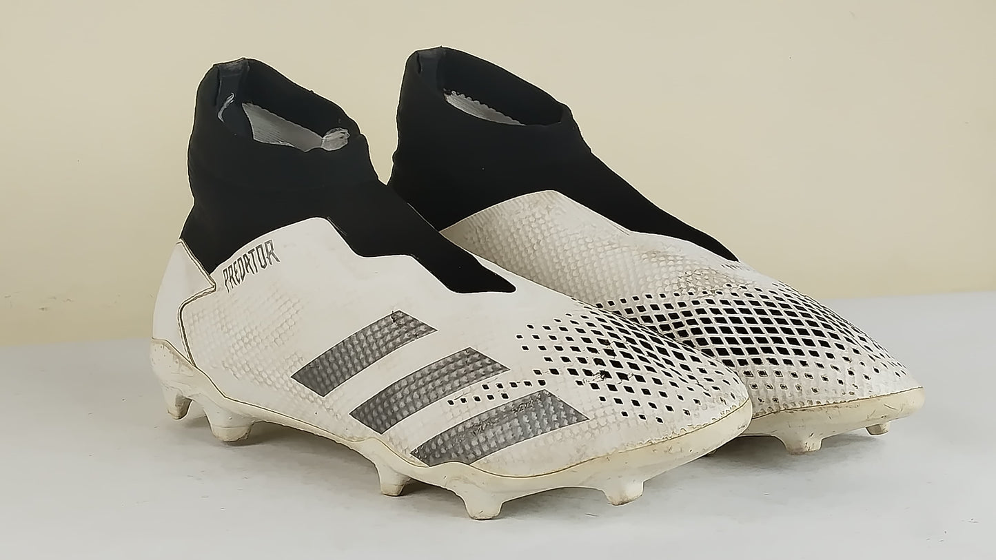 adidas Predator 20.3 Laceless FG/AG Inflight - Footwear White/Silver Metallic/Core Black