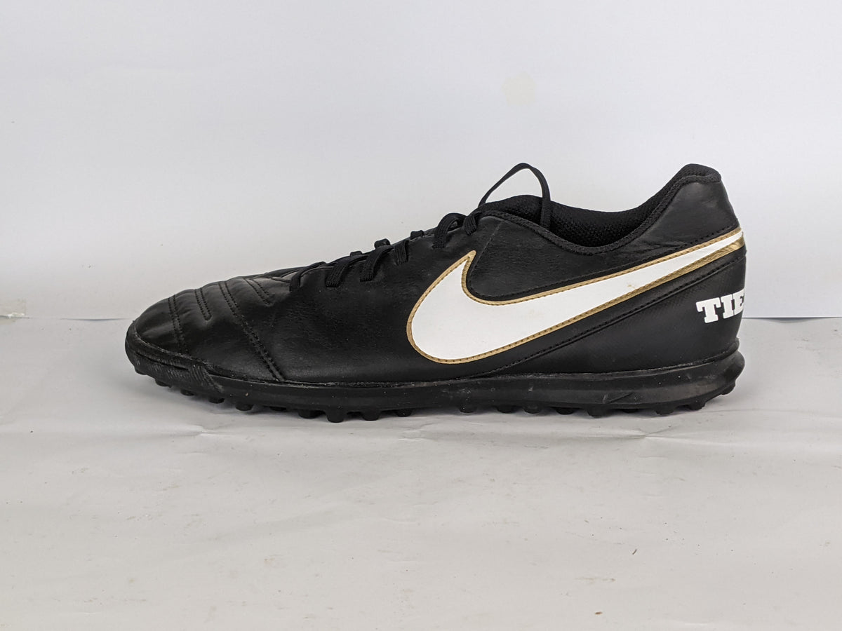 Nike Tiempo Rio III TF Black/White/Metallic Gold