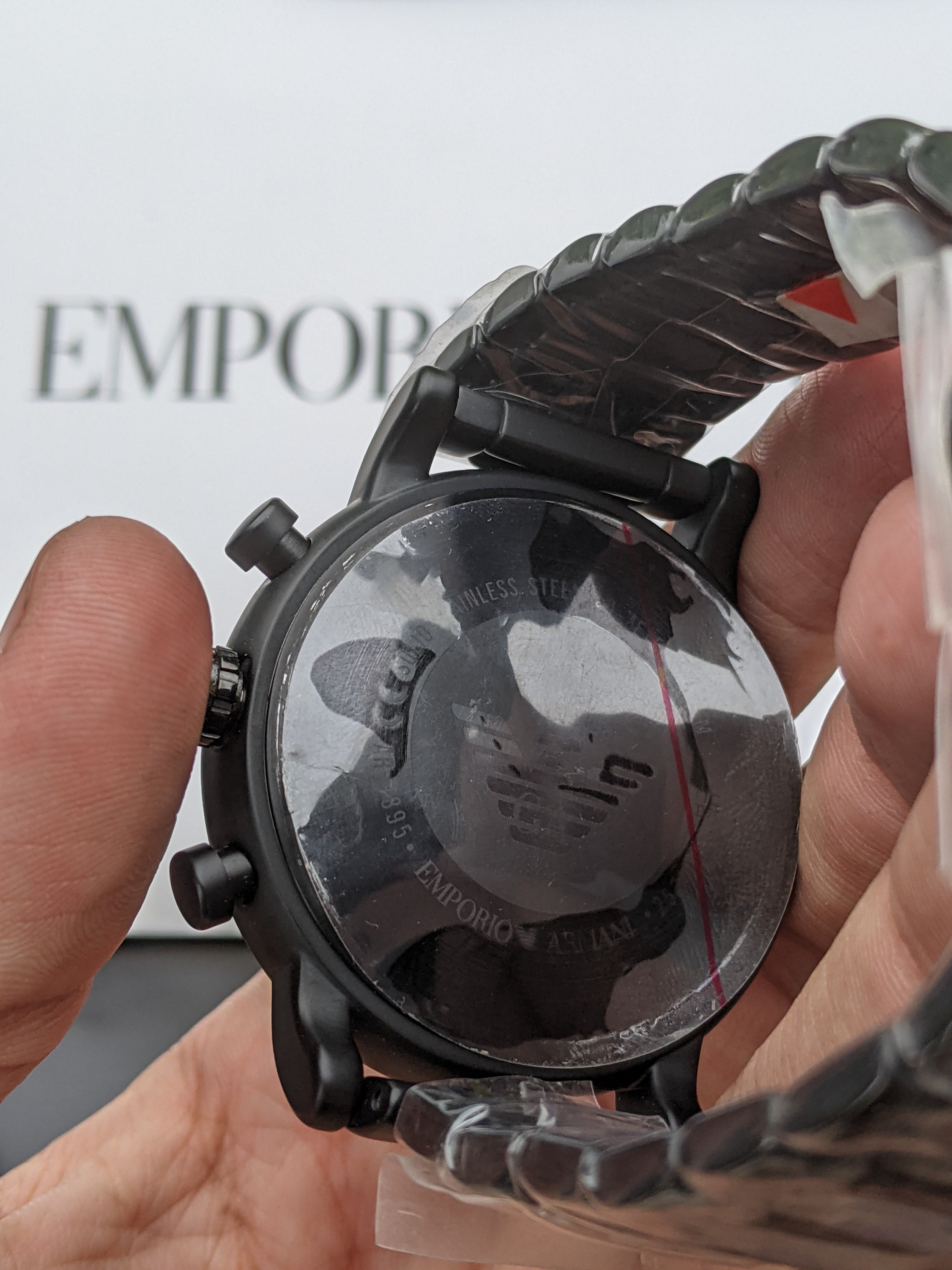Emporio Armani Luigi Black Chronograph Men's Watch - AR1895